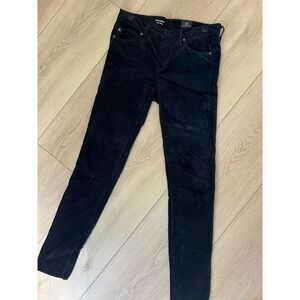 AG Adriano Goldschmied The Legging Super Skinny‎ Black Velvet Pants